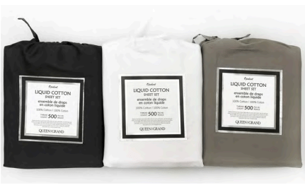T C 500 Liquid Cotton Sheet Set. Made from the Finest Cotton, :hich +as a Feel of SilN.  Moisture $EsorEent.
