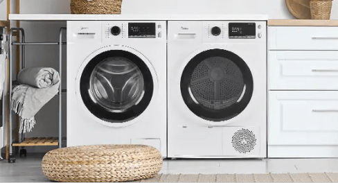 Midea 24 in. 3-piece Condo Size Laundry Suite with 2.9 cu.ft washer and 4.4 cu.ft ventless dryer - Free standing or Stacked