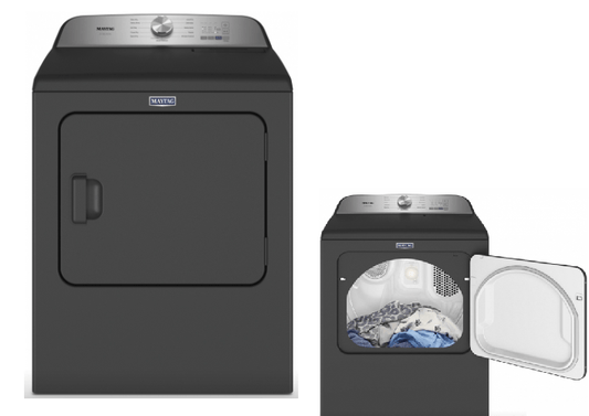 "Efficient Maytag YMED6500MBK Electric Dryer with 7 cu. ft. Capacity: Steam Clean, 12 Dry Cycles, and 4 Temperature Settings"