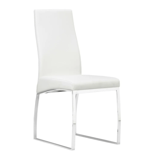 K-CHAIR D Chair GY-6125-Chrome  PU BLACK N WHITE