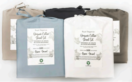 TC-500 Organic Cotton Sheet Set. 100% Organic Cotton.
