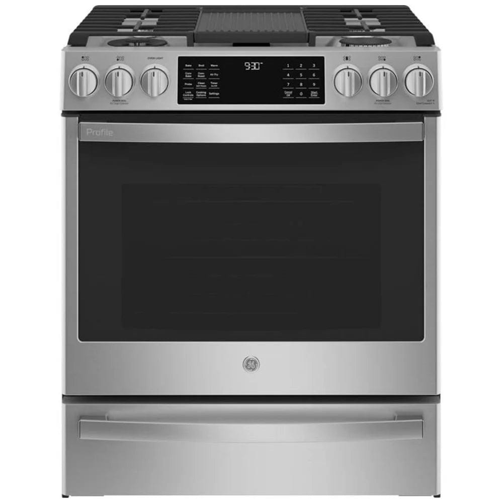 GE Profile PC2S930YPFS Dual Fuel Range, 30 inch Exterior Width, Stainless Steel