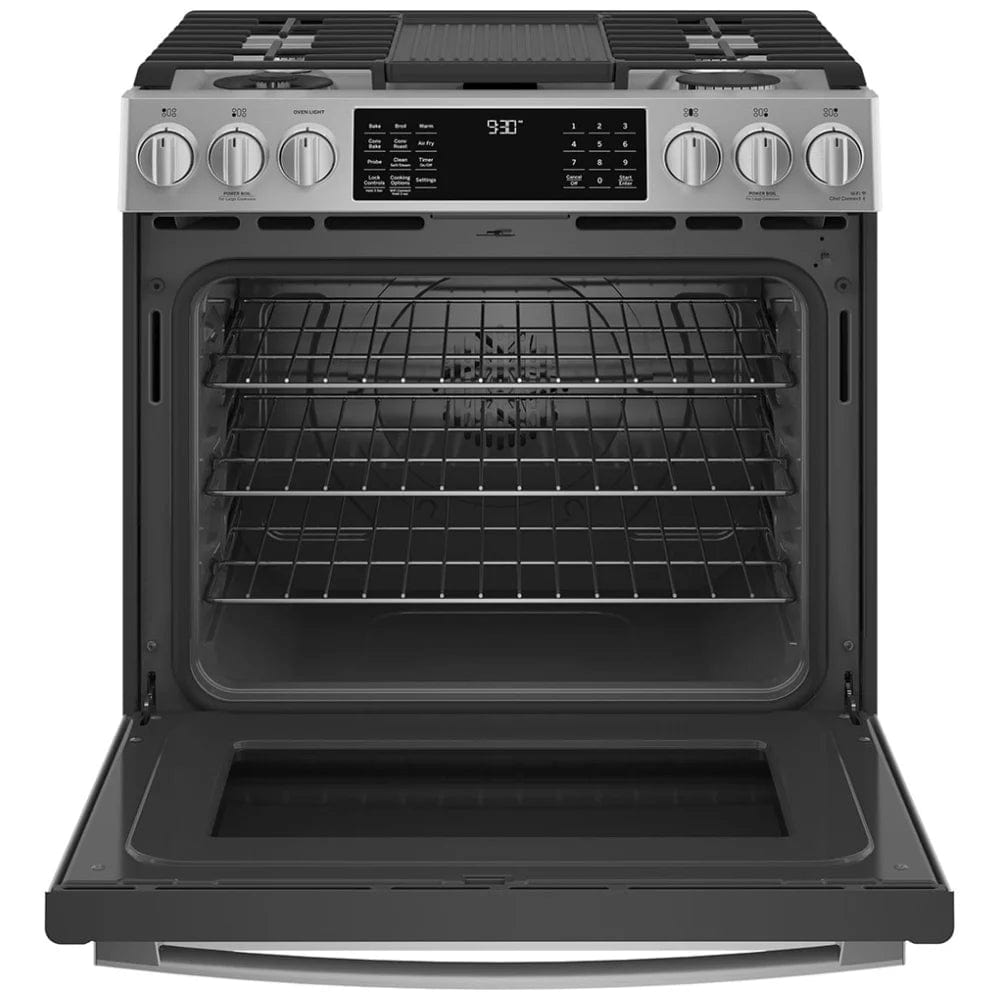 GE Profile PC2S930YPFS Dual Fuel Range, 30 inch Exterior Width, Stainless Steel