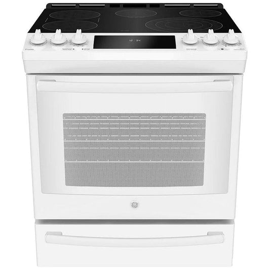 GE Profile PCS940DMWW Range, 30" Exterior Width, Electric Range, White