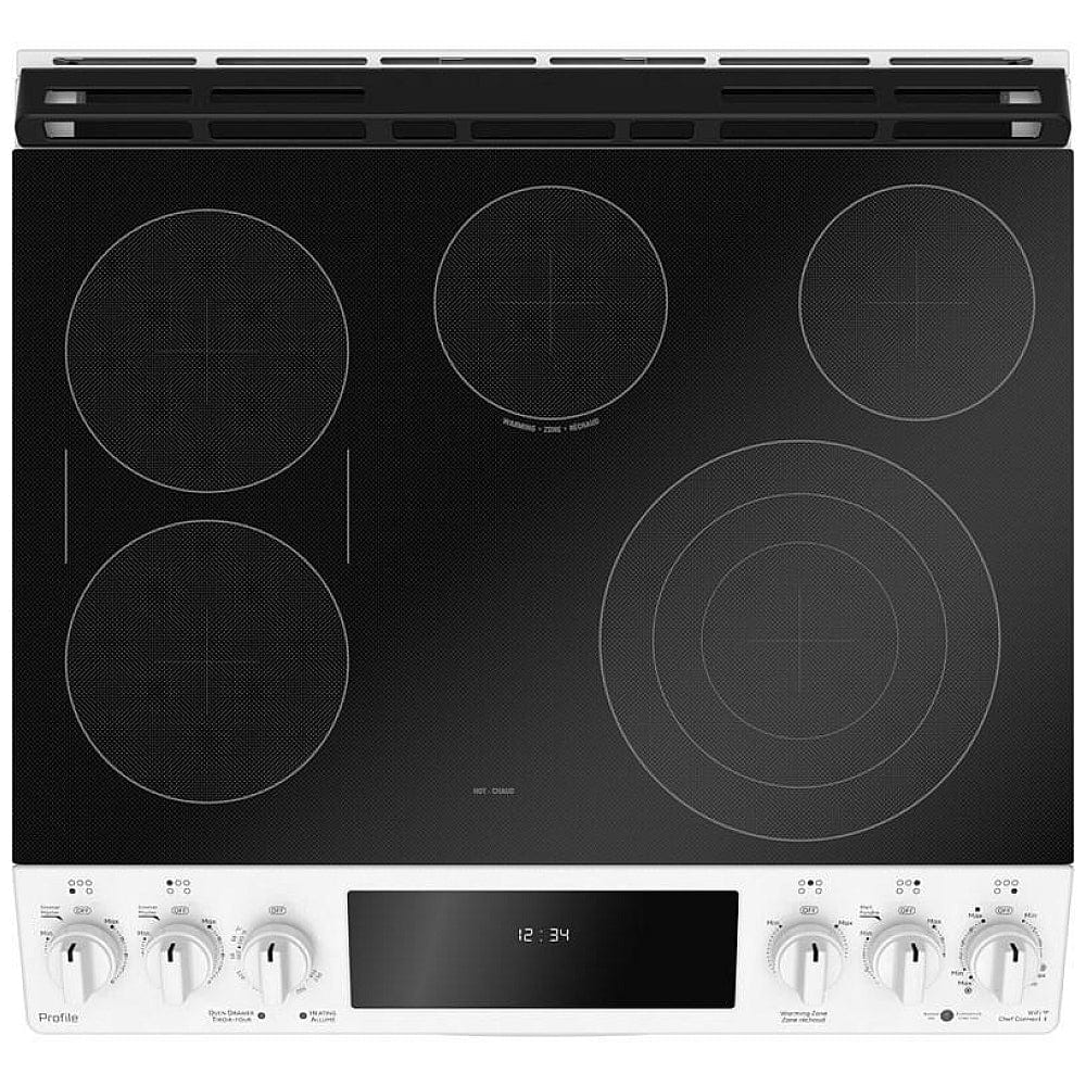 GE Profile PCS940DMWW Range, 30" Exterior Width, Electric Range, White