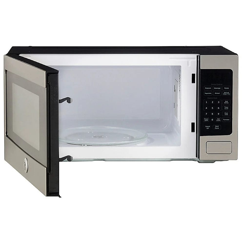 GE Profile PEM10SFC Countertop Microwave, 1.1 cu. ft. Capacity, 800W Watts, 24 inch Exterior Width, Stainless Steel colour