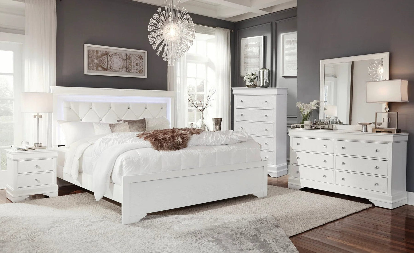 Pompei (White) Bedroom Set