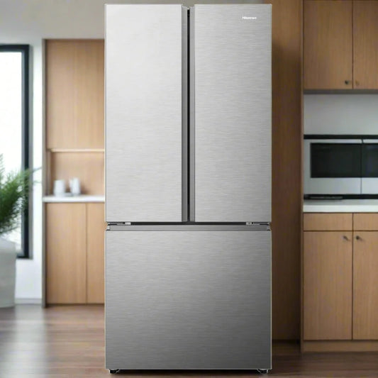 Hisense RF210N6ASE French Door Refrigerator, 30 inch Width, ENERGY STAR Certified, 20.8 cu. ft. Capacity, Stainless Steel colour PureFlat Design