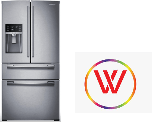 SAMSUNG 33" FRENCH DOOR FRIDGE RF25HMIDBSG