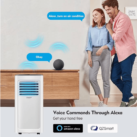 A019F-05KR - Portable Air Conditioner – Pasapair 8000BTU WIFI Portable AC Unit with App – Air Conditioner for Room with Cooling, Dehumidifier, Fan, Sleep Model 4-in-1 - Space-Saving, Efficient and Energy-Saving