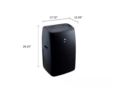 LP1021BHSM - LG 10,000 BTU 115-Volt Portable Air Conditioner Cools 450 Sq. Ft. with Heater, Dehumidifier and Wi-Fi in Black