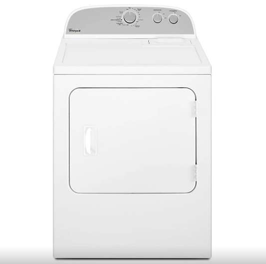 Whirlpool YWED4815EW Dryer, 29 inch Width, Electric, 7.0 cu. ft. Capacity, 4 Temperature Settings, Steel Drum, White colour