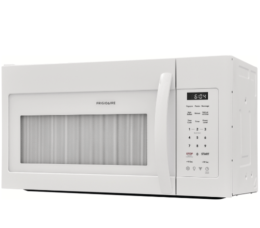 Frigidaire FMOS1846BW Over the Range Microwave, 1.8 cu. ft. Capacity, 300 CFM, 1000W Watts, LED, 30 inch Exterior Width, White colour