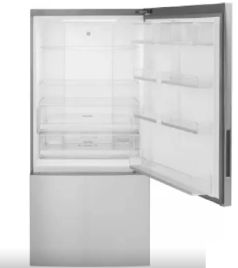 GE GBE17HYRFS Bottom Mount Refrigerator, 31" Width, ENERGY STAR Certified, Counter Depth, 17.7 cu. ft. Capacity, Stainless Steel colour