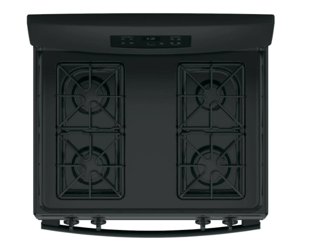 GE JCGBS60DEKBB Range, 30" Exterior Width, Gas Range, Gas Burners, 4 Burners, 5.0 cu. ft. Capacity, Storage Drawer, 1 Ovens, 13K BTU, Front Controls & Rear Controls, Black colour