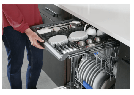 GE Profile PDT755SYRFS Dishwasher, 24 inch Exterior Width, 42 dB Decibel Level, Fully Integrated, Stainless Steel