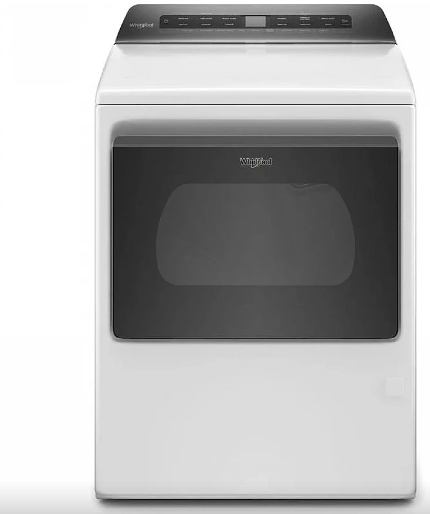 Whirlpool YWED5100HW Dryer, 27" Width, Electric Dryer, 7.4 cu. ft. Capacity, 35 Dry Cycles, 5 Temperature Settings, Steel Drum, White colour