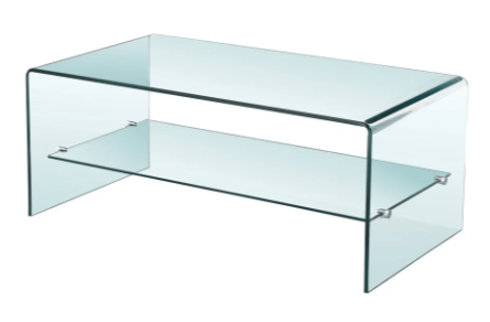 BENT GLASS Coffee Table GY-S02CT-12 With Shelf