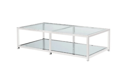 CASPIAN Coffee Table GY-CT-8206 Stainless Steel frame, glass & mirror tops
