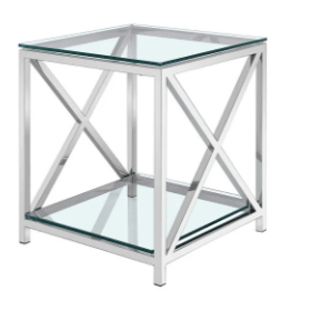 ELSA End Table GY-ET-SX0302 w/ Mirror shelf