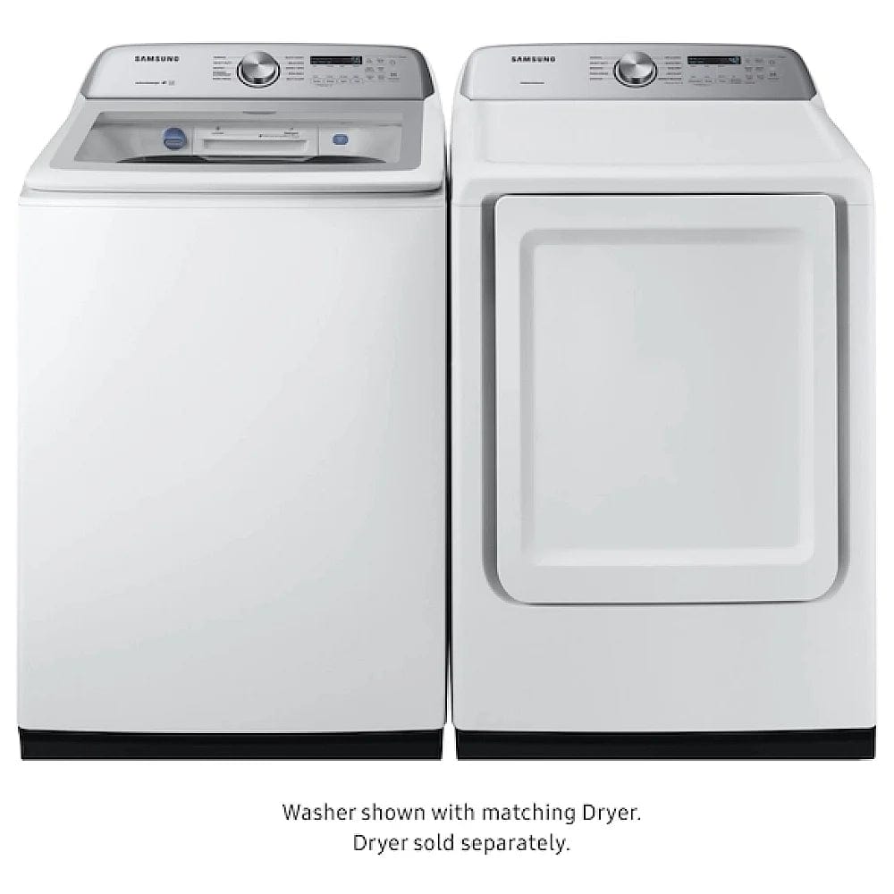 Samsung WA50R5200AW - WA50R5200AW/US Top Load Washer, 27 1/2 inch Width, ENERGY STAR Certified, 5.8 cu. ft. Capacity, 8 Wash Cycles, 5 Temperature Settings, 750 RPM Washer Spin Speed, White colour Soft Close Lid, Water Faucet