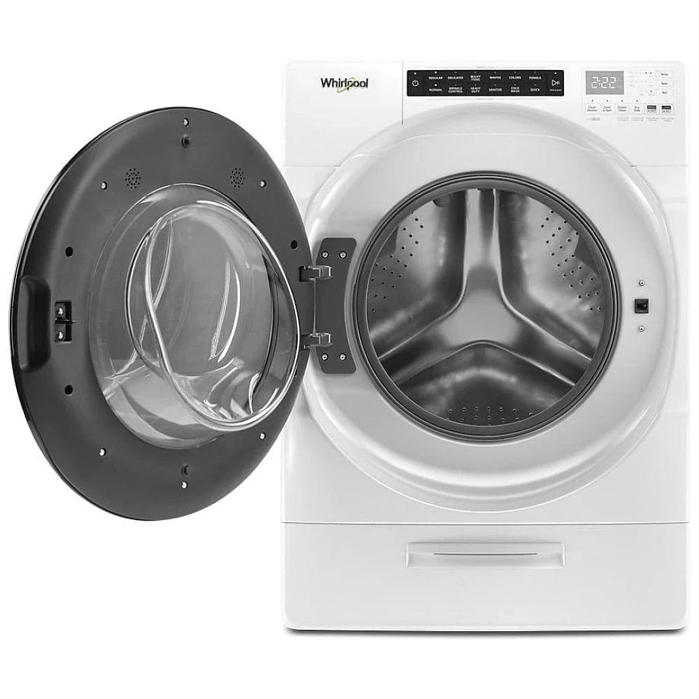 Whirlpool WFC682CLW All-in-One Washer Dryer Combo, 5.2 cu. ft. Washer Capacity, Steam Clean, 41 Wash Cycles, 5 Temperature Settings, 1,160 RPM Washer Spin Speed, Electric, White color Load & Go XL Plus Dispenser, All-In-One Washer & Dryer
