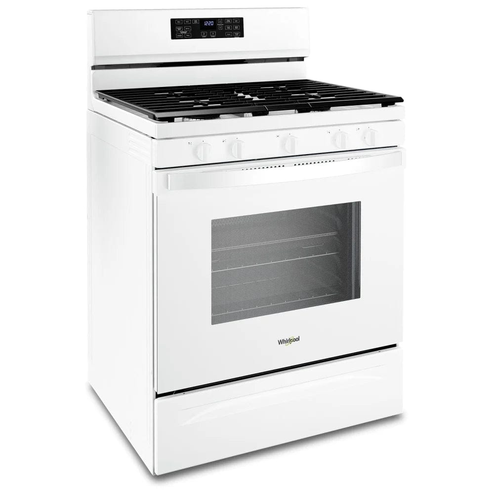 Whirlpool 30" 5.0 Cu. Ft. Self-Clean 5-Burner Freestanding Gas Air Fry Range (WFG550S0LW) - White