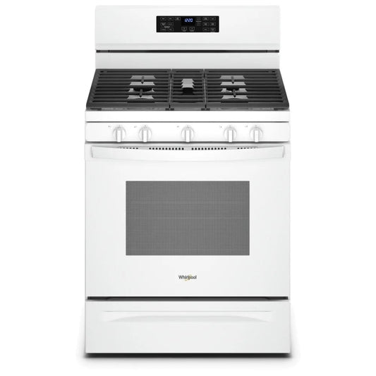 Whirlpool 30" 5.0 Cu. Ft. Self-Clean 5-Burner Freestanding Gas Air Fry Range (WFG550S0LW) - White