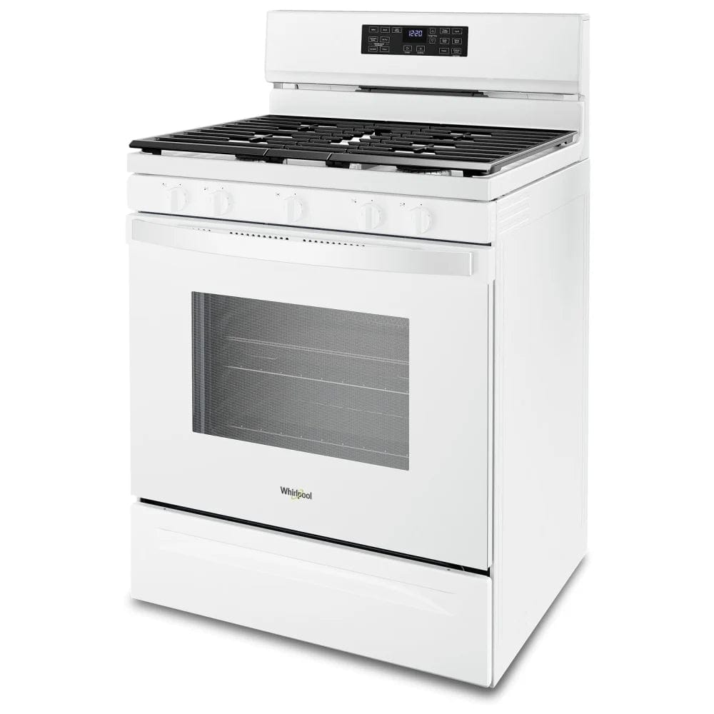 Whirlpool 30" 5.0 Cu. Ft. Self-Clean 5-Burner Freestanding Gas Air Fry Range (WFG550S0LW) - White