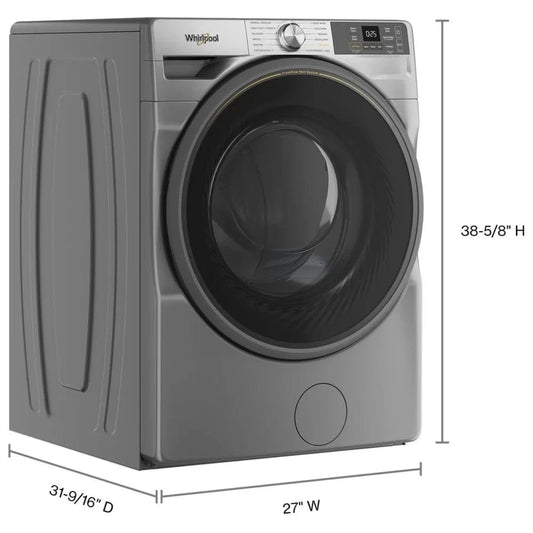 Whirlpool WFW6605MC Front Load Washer, ENERGY STAR Certified, 5.2 cu. ft. Washer Capacity, 1,160 RPM Washer Spin Speed, 12 Wash Cycles, 5 Temperature Settings, Steam Clean, Wifi Enabled, Other colour
