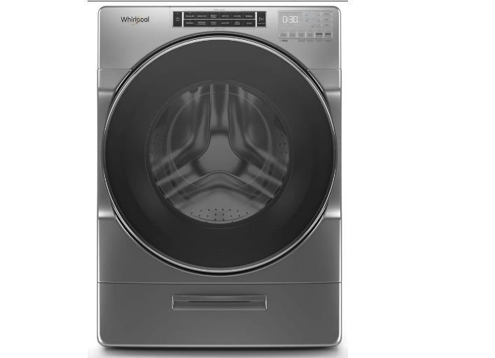 Whirlpool Electric Dryer, 27" Width, 7.4 cu. ft. Capacity, 10 Dry Cycles, 5 Temperature Settings, Wrinkle Shield™ Plus, Steam Refresh, Closet-Depth Fit, Chrome Shadow Finish WED9620HC2