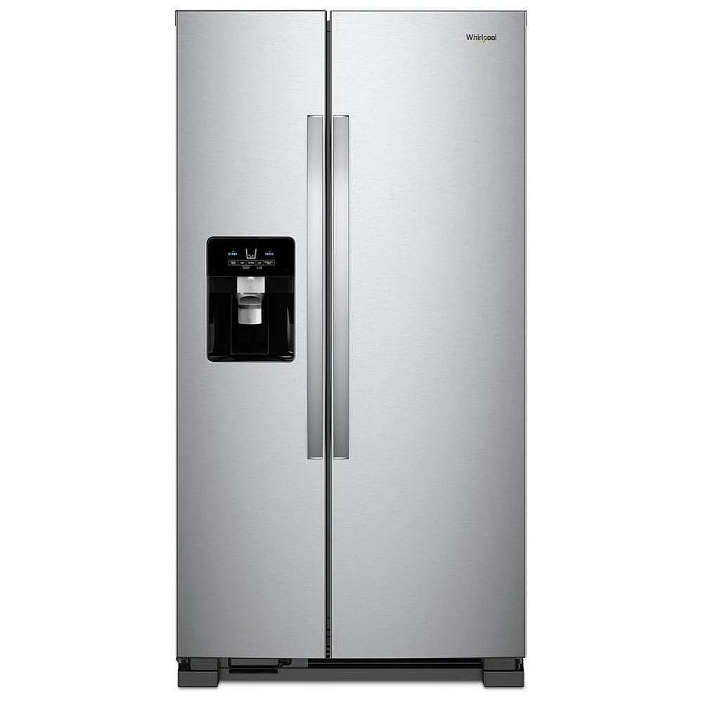 Whirlpool WRS321SDHZ Side by Side Refrigerator, 33 inch Width, 21.4 cu. ft. Capacity, Stainless Steel colour