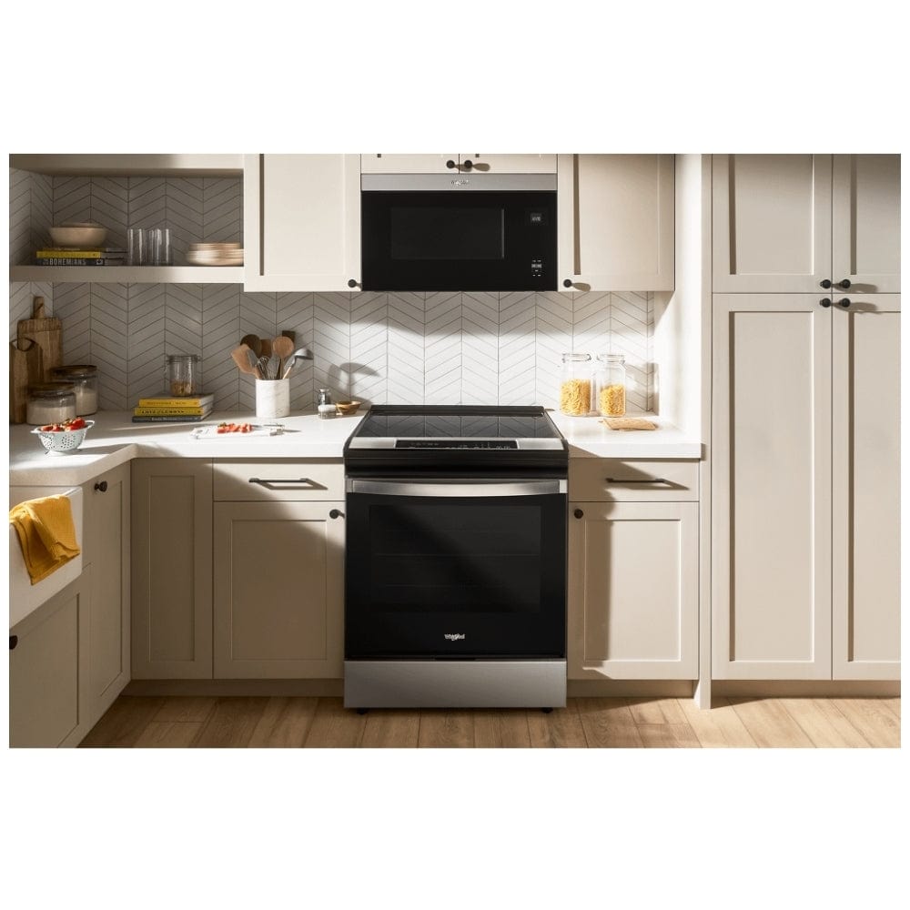 Whirlpool WSIS5030RZ Induction Range, 6.4 cu. ft. Capacity, 30 inch Exterior Width, True Convection, 4 Burners, Storage Drawer, Air Fry, Self Clean, 3,700 Watts Highest Burner Element, Stainless Steel colour Category: Induction Ranges