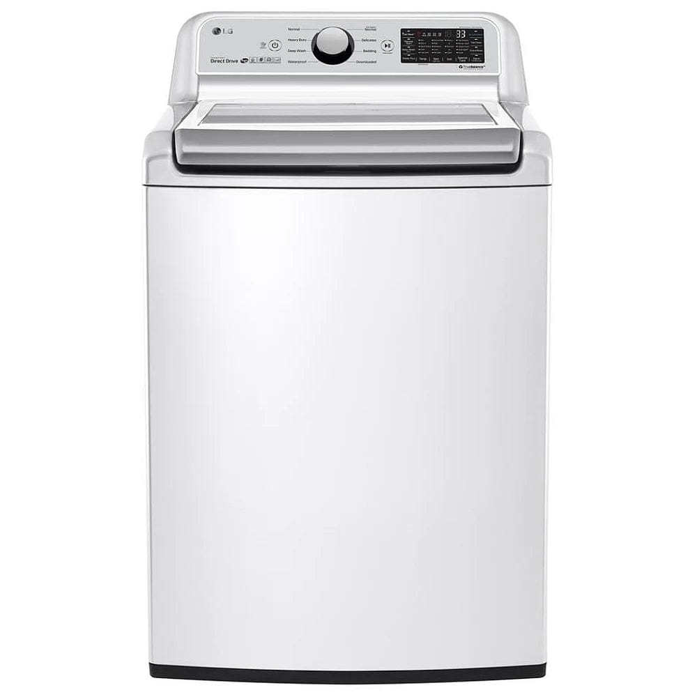 LG WT7300CW Top Load Washer, 27" Width, ENERGY STAR Certified, 5.8 cu. ft. Capacity, 8 Wash Cycles, 5 Temperature Settings, 950 RPM Washer Spin Speed, Wifi Enabled, White colour TurboWash 3D