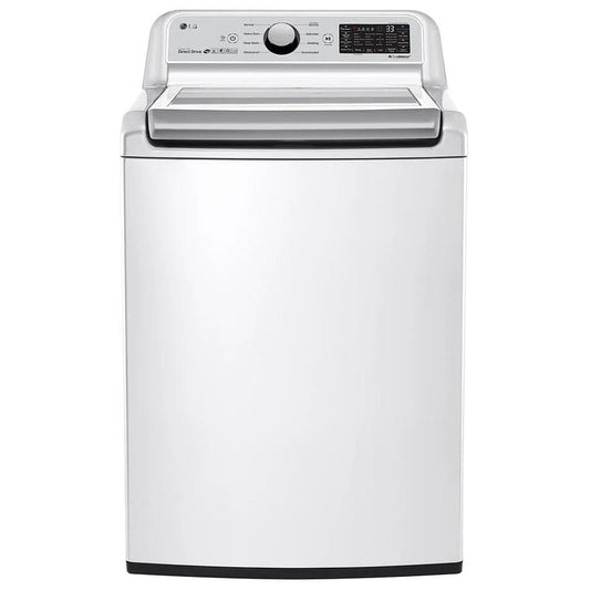 LG WT7300CW Top Load Washer, 27" Width, ENERGY STAR Certified, 5.8 cu. ft. Capacity, 8 Wash Cycles, 5 Temperature Settings, 950 RPM Washer Spin Speed, Wifi Enabled, White colour TurboWash 3D