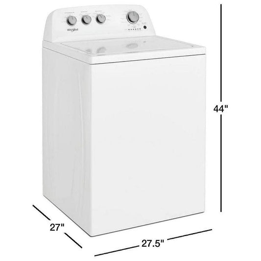 Whirlpool WTW4855HW Top Load Washer, 27 inch Width, Agitator, 4.4 cu. ft. Capacity, 12 Wash Cycles, 5 Temperature Settings, 700 RPM Washer Spin Speed, White colour (Contains Agitator)