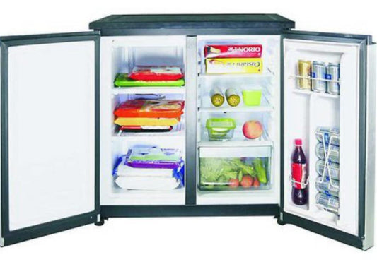 RCA 5.5 Cu. ft. Side by Side 2 Door Refrigerator/Freezer RFR551, Stainless Steel