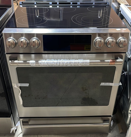 Cafe CCES700P2MS1 Range, 30" Exterior Width, Electric Range, Self Clean, Glass Burners (Electric), Convection, 5 Burners, 5.7 cu. ft. Capacity