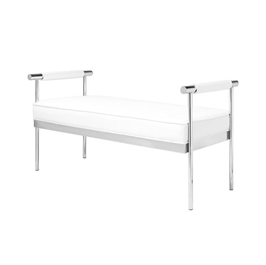 HELEN Bench Velvet GREY/WHITE