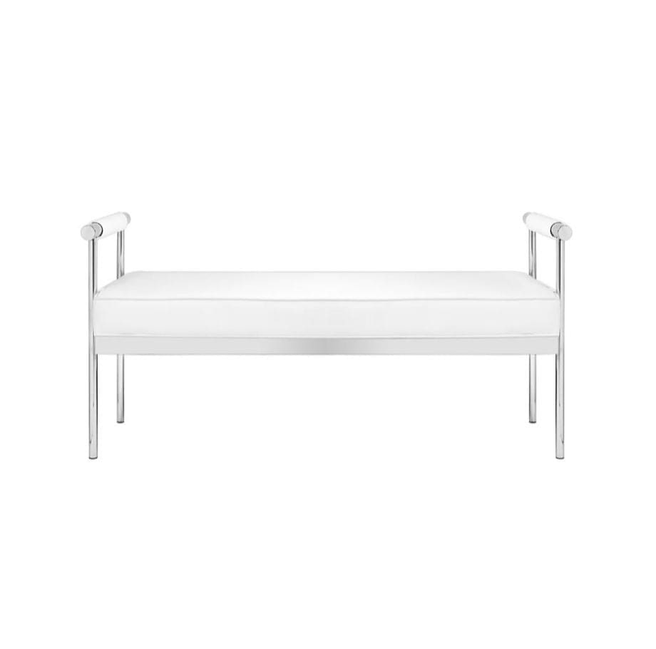 HELEN Bench Velvet GREY/WHITE