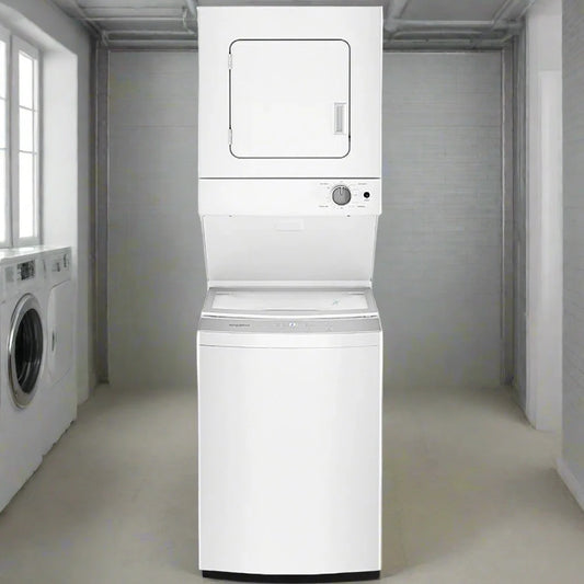 Whirlpool YWET4024HW 24 inch Width Washer & Dryer Set, 240v, White colour Washer: 6 Wash Cycles, 850 RPM Spin Speed, 1.8 cu. ft. Capacity Dryer: 3.4 cu. ft. Capacity, Electric