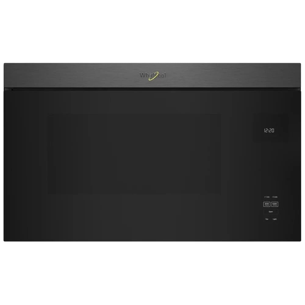 Whirlpool YWMMF5930PV Over the Range Microwave, 30 inch Exterior Width, 1.1 cu. ft. Capacity, 300 CFM, 1,000 W Watts, Black Stainless Steel color flush mount