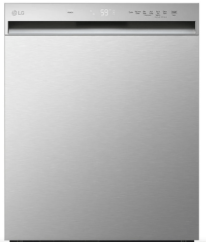 LG LDFN3432T Dishwasher, 24" Exterior Width, 50 dB Decibel Level, Full Console, Stainless Steel (Interior), 5 Wash Cycles, 15 Capacity (Place Settings), 2 Loading Racks, Stainless Steel colour QuadWash