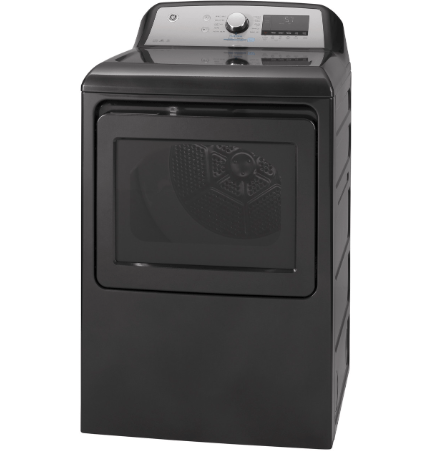 GE® ENERGY STAR® 7.4 cu. ft. Capacity Smart aluminized alloy drum Electric Dryer with Sanitize Cycle and Sensor Dry Model #: GTD84ECPNDG