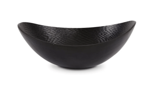 DECORATIVE BOWL- MATTE BLACK XC-6044-BK PER PIECE