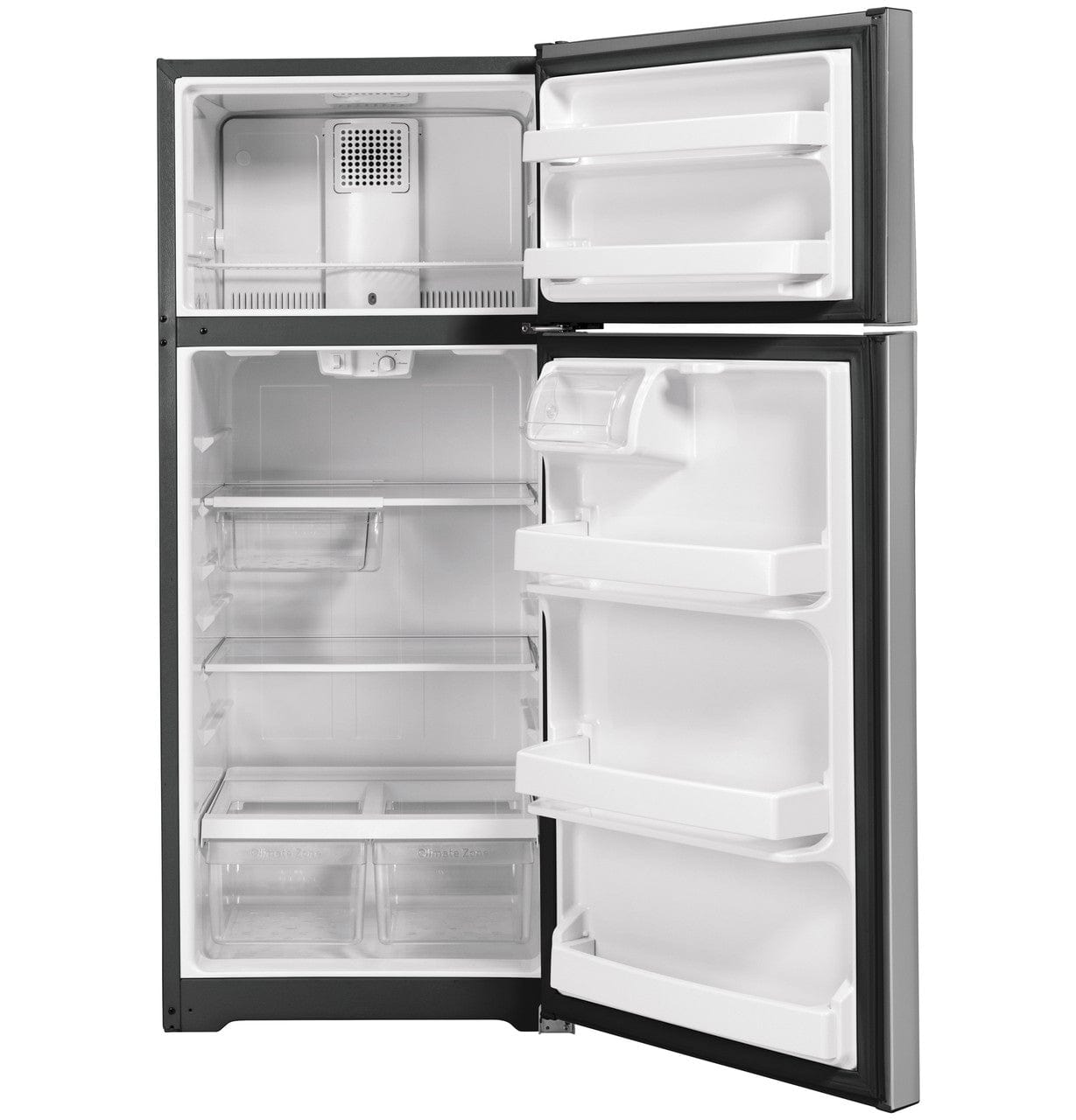 GE® ENERGY STAR® 17.5 Cu. Ft. Top-Freezer Refrigerator Model #: GTE18GSNRSS