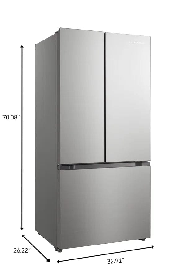 HBF-1662 Hamilton Beach French Door Full Size Counter Depth Refrigerator with Freezer Drawer (16.6 CU. FT.)