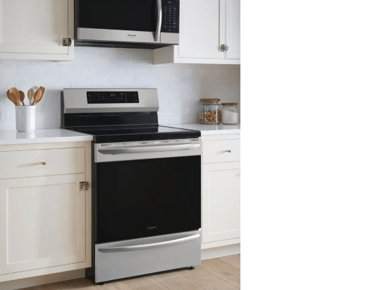 Frigidaire Gallery GCRI305CAF Range, 30" Exterior Width, Electric Range, Self Clean, Induction Elements, Convection, 4 Burners, 5.4 cu. ft. Capacity, Storage Drawer, Air Fry, 1 Ovens,  Stainless Steel colour AirFry Range, True European Convection