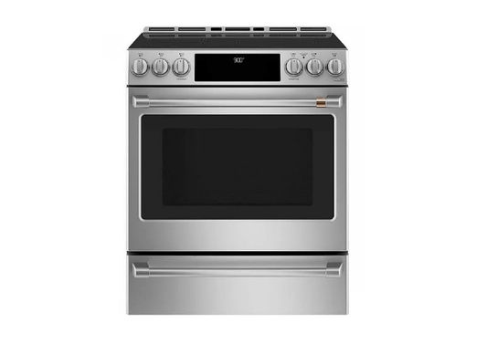 Cafe CCHS900P2MS1 Range, 30" Exterior Width, Electric Range, Self Clean, Induction Elements, Convection, 5 Burners, 5.7 cu. ft. Capacity, Warming Drawer, 1 Ovens, Wifi Enabled, 3700W