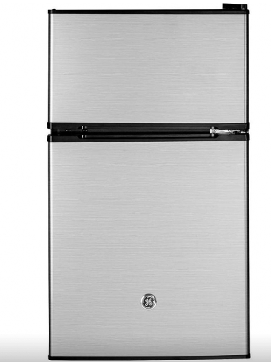 GE GDE03GLKLB Compact Refrigerator, 18 5/8" Width, ENERGY STAR Certified, Stainless Steel colour